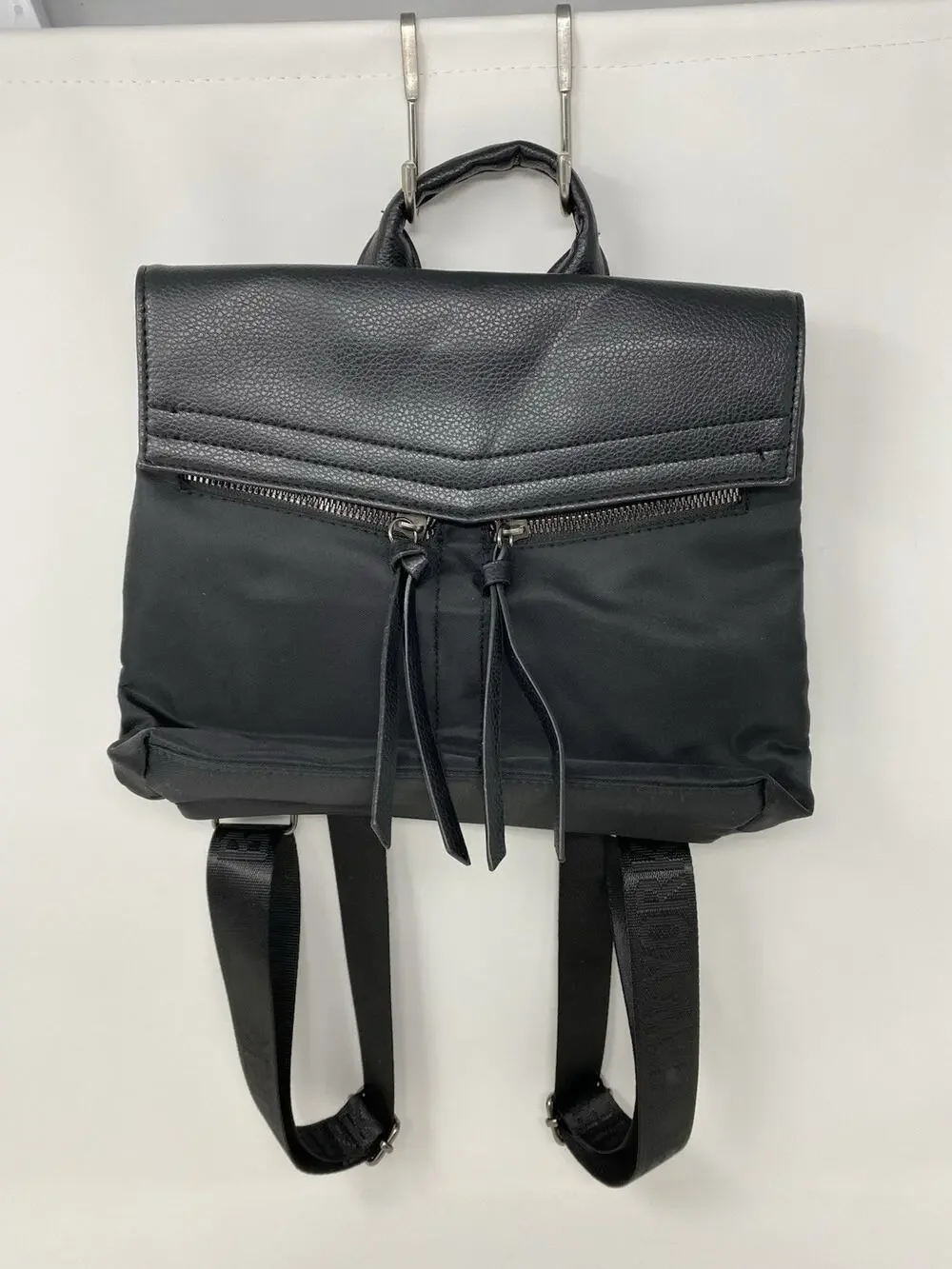 Botkier New York Vegan Leather Backpack Black Top Handle Small Handbag Purse